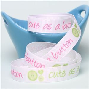 Baby Ribbon - Cute as a button Pink